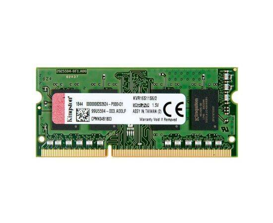 Оперативная память SO-DIMM DDR3 Kingston 2Gb PC-12800 - 1600MHz KVR16S11S6/2