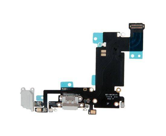 Шлейф зарядки нижний с аудио iPhone 6S Plus белый / 821-00126 / AAA