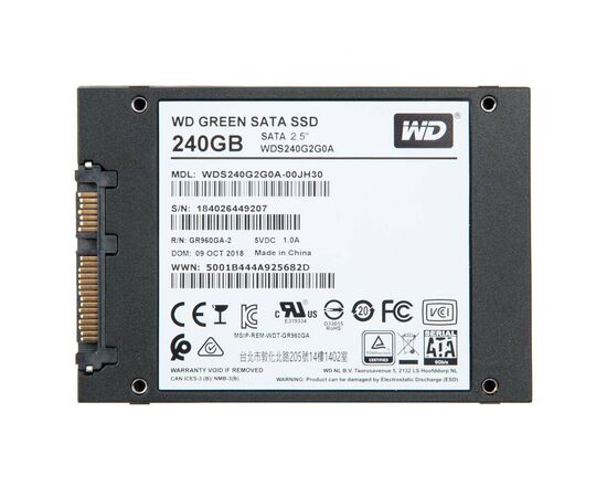 Твердотельный накопитель SSD 2.5 SATA3 240Gb Western Digital Green WDS240G2G0A, изображение 3