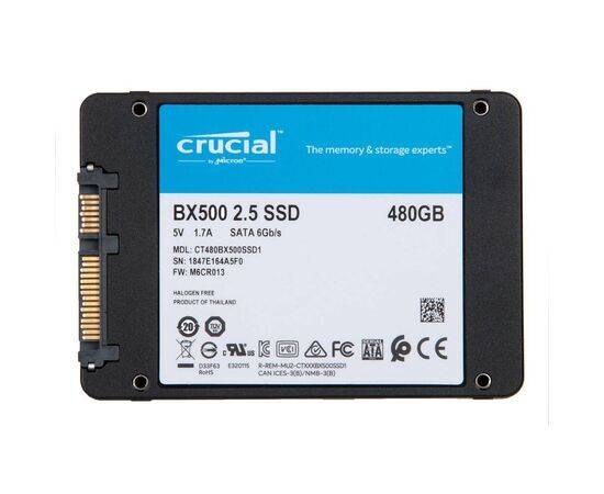 Твердотельный накопитель SSD 2.5 SATA3 480Gb Crucial BX500 CT480BX500SSD1, изображение 3