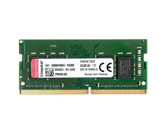 Оперативная память SO-DIMM DDR4 Kingston 8Gb PC4-19200 - 2400MHz KVR24S17S8/8