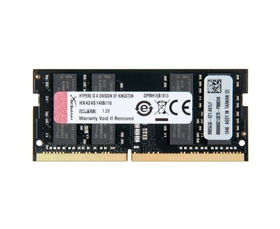 Оперативная память SO-DIMM DDR4 Kingston HyperX Impact 16Gb PC4-19200 - 2400MHz HX424S14IB/16, изображение 2