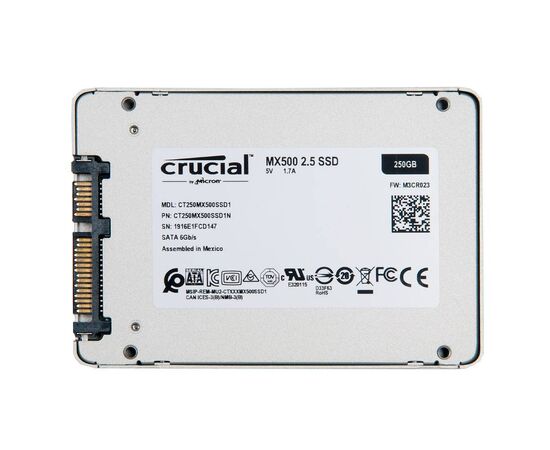 Твердотельный накопитель SSD 2.5 SATA3 250Gb Crucial MX500 CT250MX500SSD1N, изображение 2