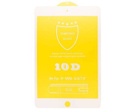 Защитное 9H стекло 10D iPad mini 4 / iPad mini 5 / белый