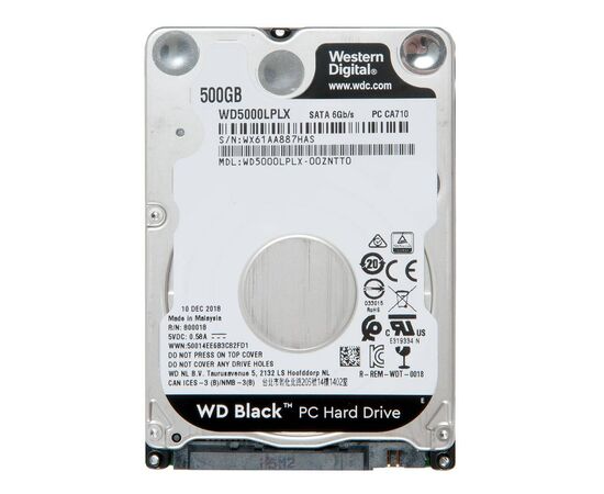 Жесткий диск HDD 2.5 SATA3 Western Digital Blue 500Gb 7200rpm 32Mb WD5000LPLX