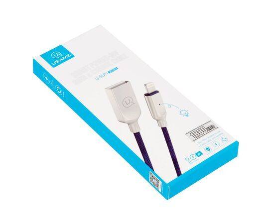 Кабель Lighting ↔ USB / USAMS US-SJ170 U-SUN series / фиолетовый / 1.8m, изображение 2