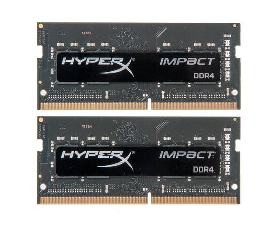 Оперативная память SO-DIMM DDR4 Kingston HyperX Impact 8Gb Kit 2x4Gb PC4-19200 - 2400MHz HX424S14IBK2/8