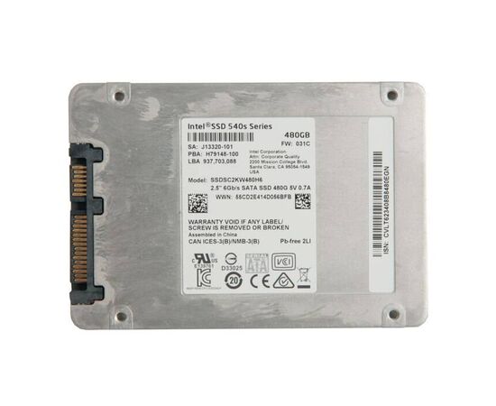 Твердотельный накопитель SSD 2.5 SATA3 480Gb Intel 540 Series SSDSC2KW480H6X1 Б/У, изображение 2