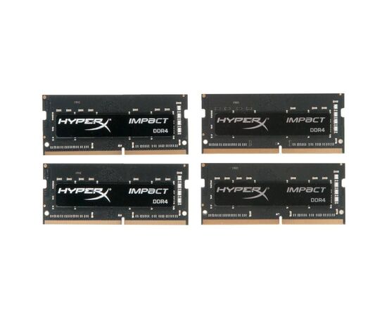 Оперативная память SO-DIMM DDR4 Kingston HyperX Impact 16Gb Kit 4x4Gb PC4-19200 - 2400MHz HX424S15IBK4/16