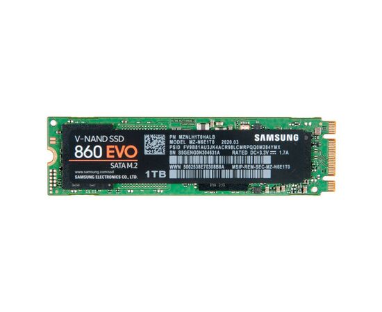 Твердотельный накопитель SSD M.2 SATA3 2280 1Tb Samsung 860 EVO MZ-N6E1T0BW