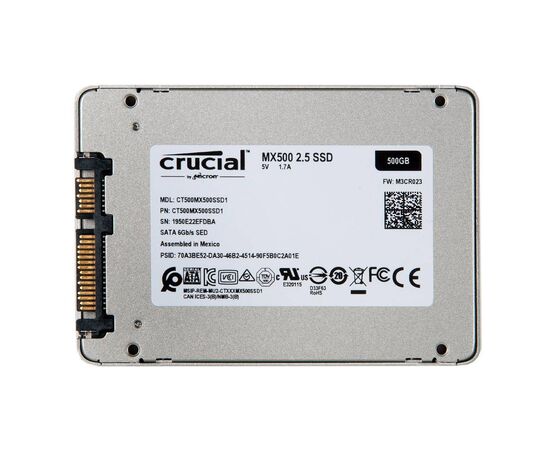 Твердотельный накопитель SSD 2.5 SATA3 500Gb Crucial MX500 CT500MX500SSD1, изображение 2