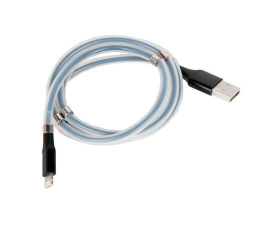 Кабель NOHON USB ↔ Lightning / скручивающийся на магнитах / серый 1m