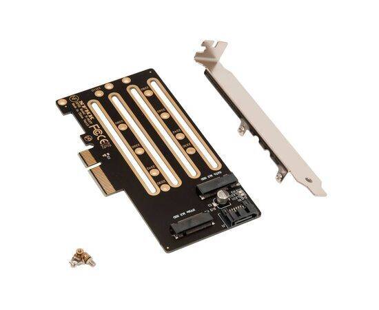 Плата расширения для SSD M.2 SATA / M.2 NVMe / SATA3 data в разъем PCIe x4 / NFHK N-NGFF-4U, изображение 3