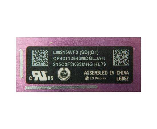 Матрица LM215WF3 (SD)(D1) iMac 21.5 A1418 Late 2012 - Mid 2017 со стеклом / LG / класс A, изображение 3
