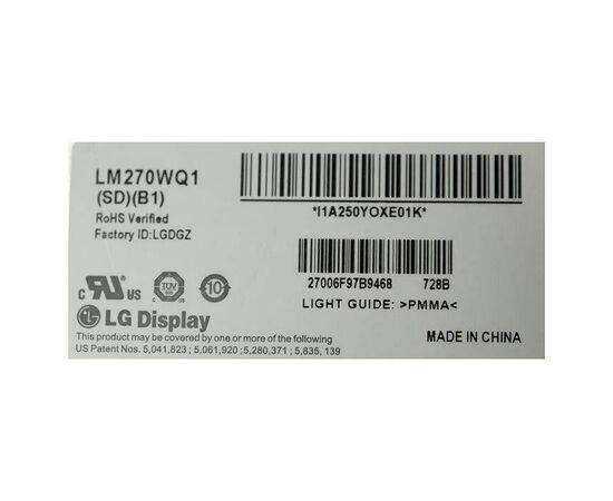 Матрица LG Philips LM270WQ1 (SD)(B1) LED Cinema Display 27 A1316 661-5542, изображение 2