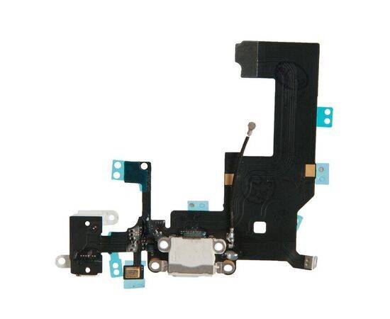 Шлейф зарядки нижний с аудио iPhone 5 белый / 821-1417 / AAA