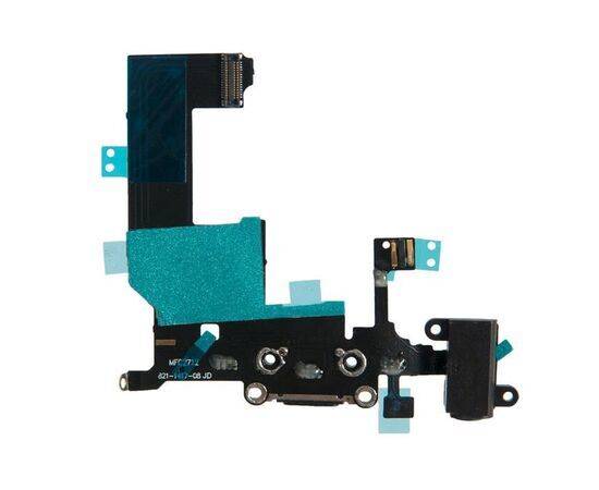 Шлейф зарядки нижний с аудио iPhone 5 черный / 821-1417 / AAA, изображение 2
