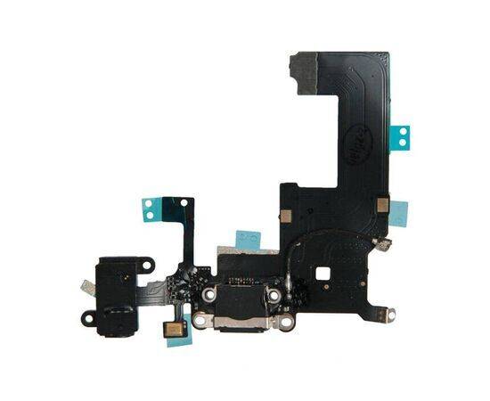 Шлейф зарядки нижний с аудио iPhone 5 черный / 821-1417 / AAA