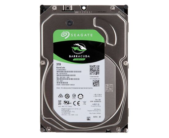 Жесткий диск HDD 3.5 SATA3 Seagate Barracuda 3Tb 5400rpm 64Mb ST3000DM007