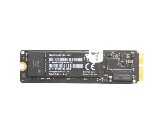 Твердотельный накопитель SSD 128Gb Toshiba THNS128GG4BMAA MacBook Air 13 A1304 Late 2008 Mid 2009 655-1613A с корпусом и шлейфом Б/У, изображение 2