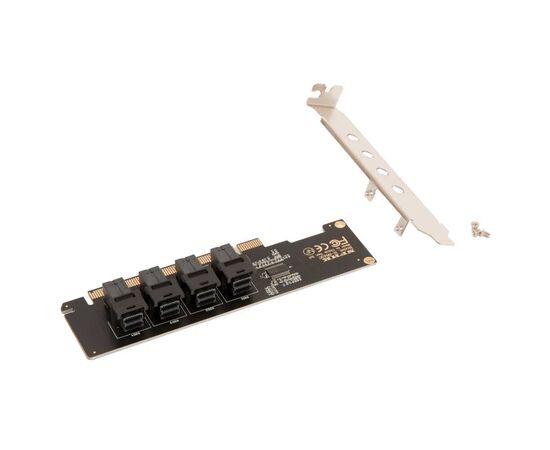 Плата расширения на 4 порта SATA/SAS SFF-8643 в разъем PCIe x16 / NFHK N-8643C, изображение 2