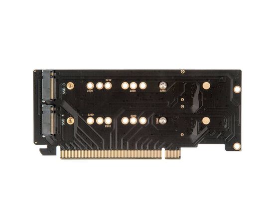 Плата расширения на 4 порта SSD M.2 NVMe в разъем PCIe x16 / NFHK N-R08A, изображение 3
