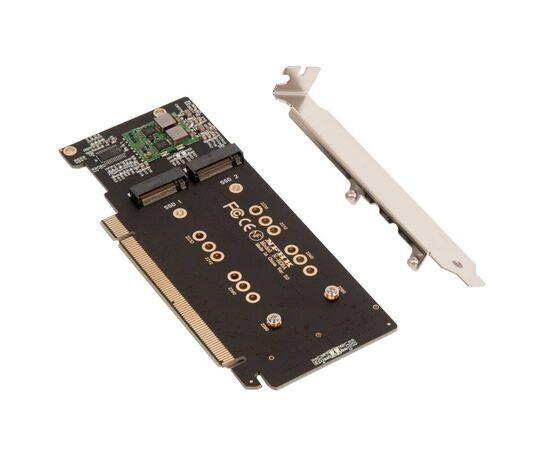 Плата расширения на 4 порта SSD M.2 NVMe в разъем PCIe x16 / NFHK N-R08A, изображение 2