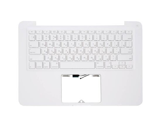 Топкейс с клавиатурой прямой Enter US русская гравировка MacBook 13 A1342 Late 2009 Mid 2010 / 661-5590 661-5396
