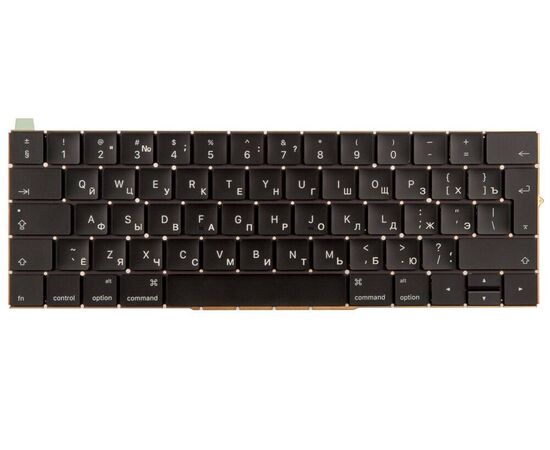 Клавиатура MacBook Pro 13 15 Retina Touch Bar A1706 A1707 Late 2016 Mid 2017 Г-образный Enter UK с русской гравировкой