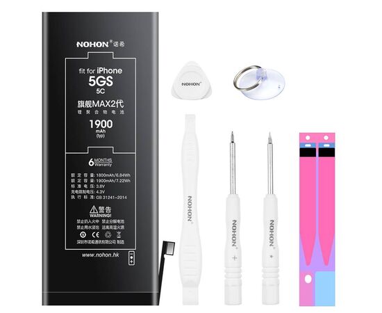 Аккумулятор NOHON iPhone 5S / 1900mAh + набор для замены