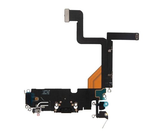 Шлейф зарядки нижний iPhone 14 Pro черный / 821-03751-04 / разбор, изображение 2