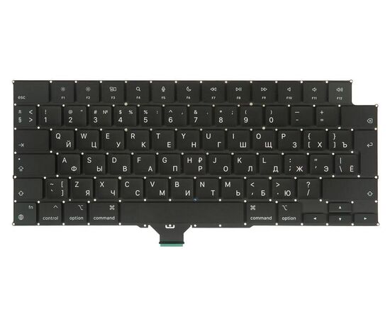 Клавиатура MacBook Pro 14/16 A2442 A2485 A2779 A2780 A2918 A2991 A2992 Late 2021 Early 2023 Late 2023 Г-образный Enter RUS РСТ / AAA