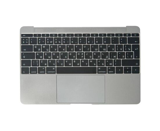 Топкейс с клавиатурой RUS РСТ и трекпадом MacBook 12 Retina A1534 Early 2015 Space Gray 661-02243 / AASP