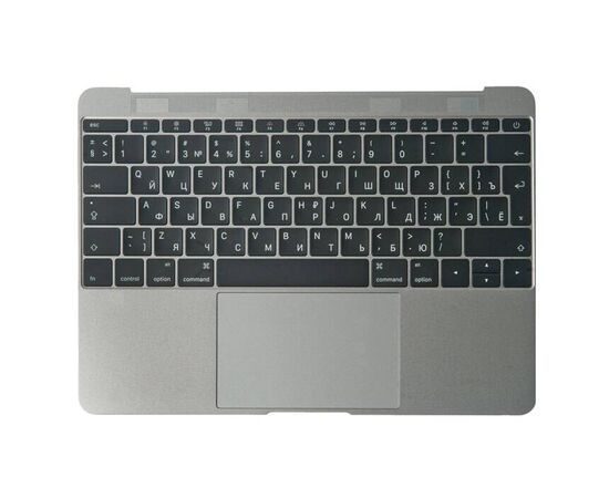 Топкейс с клавиатурой RUS РСТ и трекпадом MacBook 12 Retina A1534 Early 2016 Space Gray 661-04882 / AASP