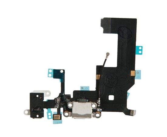Шлейф зарядки нижний с аудио iPhone 5 белый / 821-1417 / AAA