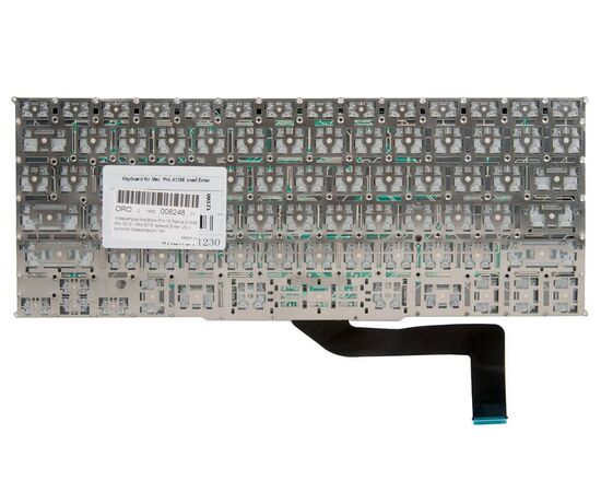 Клавиатура MacBook Pro 15 Retina A1398 Mid 2012 - Mid 2015 прямой Enter US с русской гравировкой / AA, изображение 2