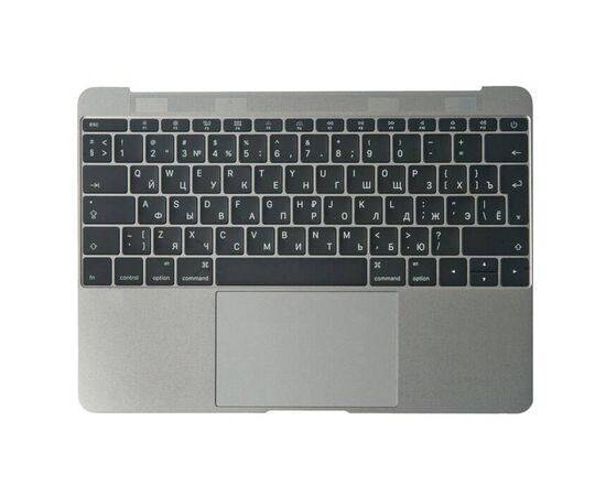 Топкейс с клавиатурой RUS РСТ и трекпадом MacBook 12 Retina A1534 Early 2016 Space Gray 661-04882 / AASP