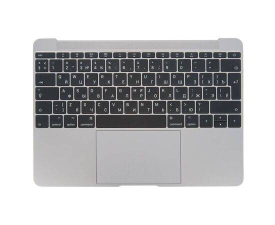 Топкейс с клавиатурой RUS РСТ и трекпадом MacBook 12 Retina A1534 Mid 2017 Space Gray 661-06793 / AASP