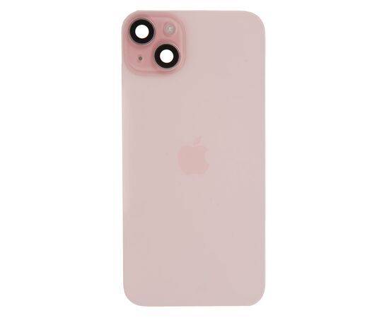 Задняя крышка в сборе с беспроводной зарядкой и шлейфами iPhone 15 Plus розовый / разбор