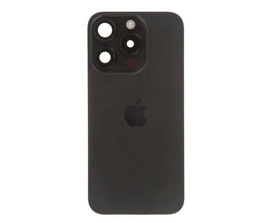 Задняя крышка в сборе с беспроводной зарядкой и шлейфами iPhone 15 Pro черный титан / разбор