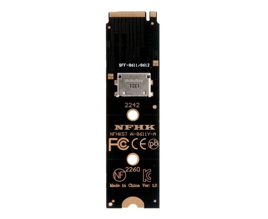 Переходник для SFF-8611 в M.2 NVMe / NFHK N-8611Y-A