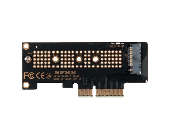 Переходник для SSD M.2 NVMe в разъем PCIe 3.0 x4 / NFHK N-M2X4 от магазина wepro.ru Переходник для SSD M.2 NVMe в разъем PCIe 3.0 x4 / NFHK N-M2X4