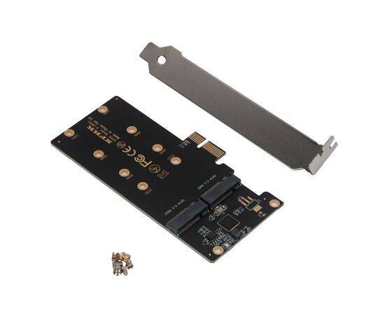 Плата расширения на 2 порта SSD M.2 SATA в разъем PCIe x1 / NFHK N-1061A-4U, изображение 3