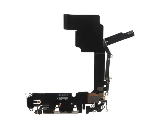 Шлейф зарядки нижний iPhone 15 Pro белый / 821-04457-09 / разбор, изображение 2