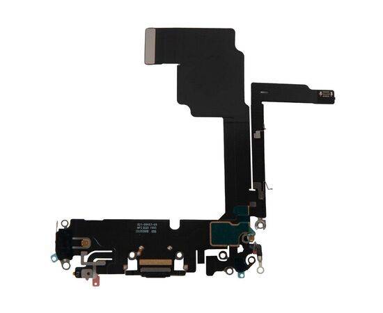 Шлейф зарядки нижний iPhone 15 Pro черный / 821-04457-09 / разбор, изображение 2