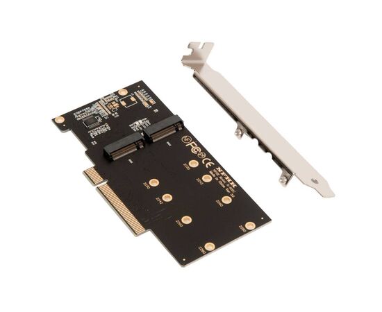 Плата расширения на 2 порта SSD M.2 NVMe в разъем PCIe x8 / NFHK N-R08C, изображение 2