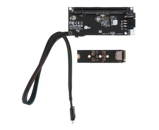 Переходник для SFF-8612 Oculink в M.2 NVMe eGPU + плата с доп питанием и разъемом PCIe x16 и SFF-8611 + кабель данных / NFHK N-8611C N-PU03