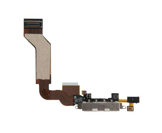 Шлейф зарядки нижний iPhone 4S белый / 821-1301