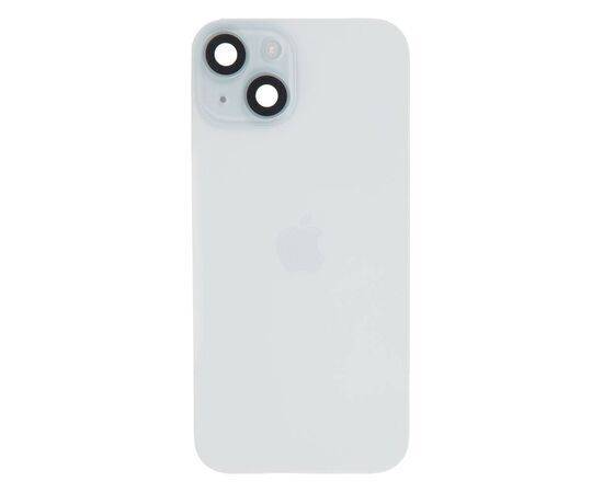 Задняя крышка в сборе с беспроводной зарядкой и шлейфами iPhone 15 голубой / разбор