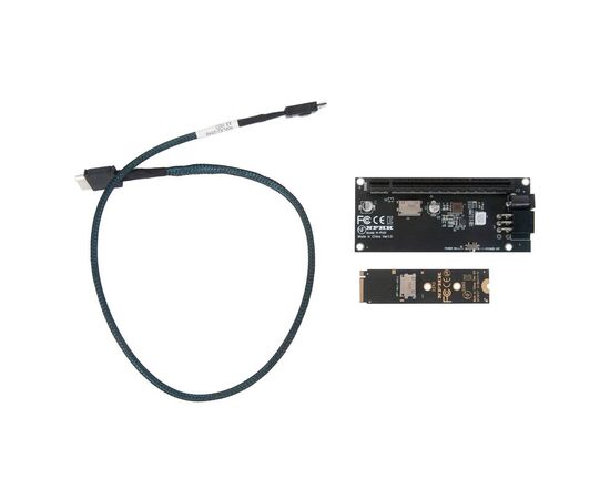 Переходник для SFF-8612 Oculink в M.2 NVMe eGPU + плата с доп питанием и разъемом PCIe x16 и SFF-8611 + кабель данных / NFHK N-8611Y-A N-PU01